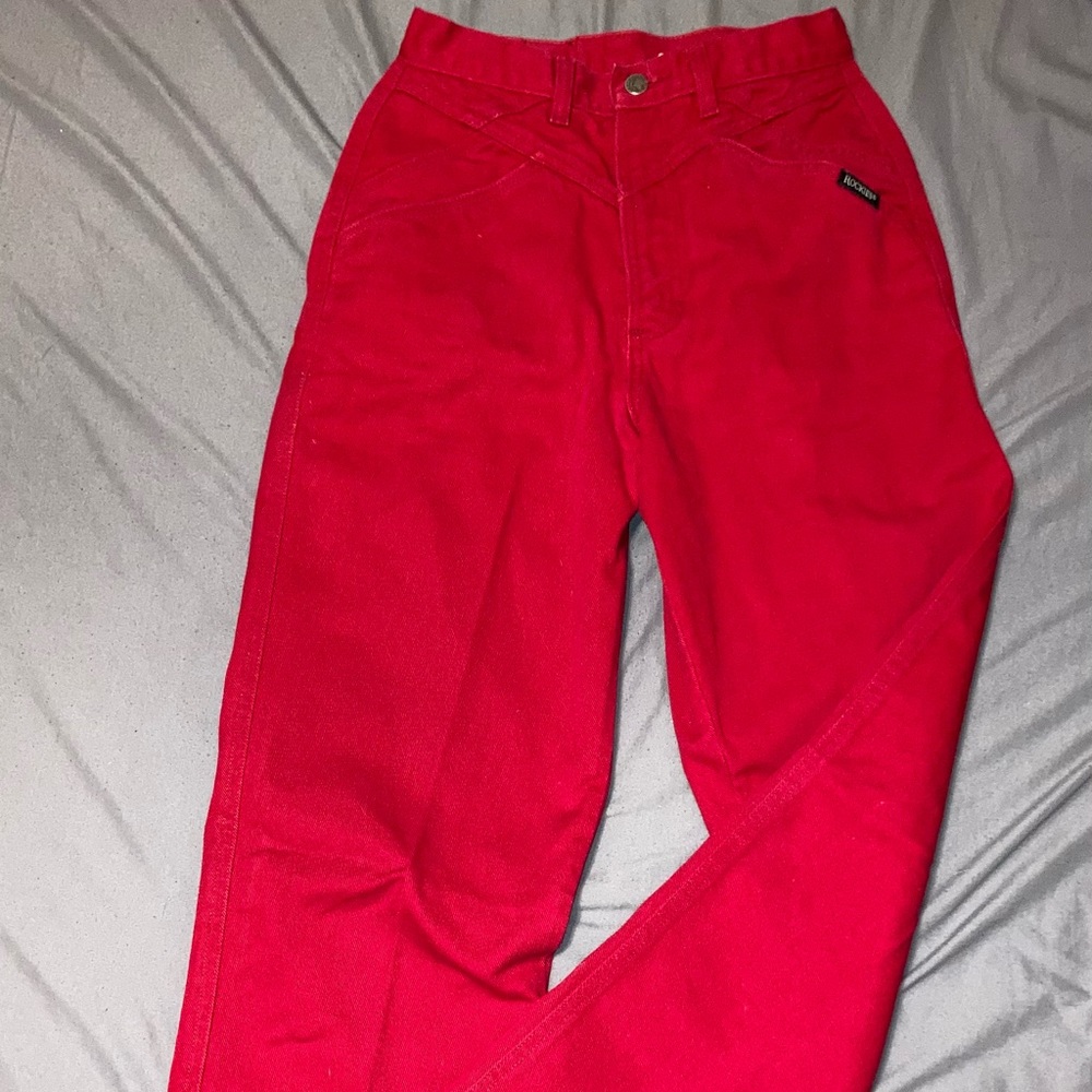 High waist vintage red Rockies